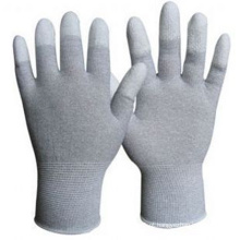 White PU Coated Work Safety Luva Nmsafety Palm Fit PPE